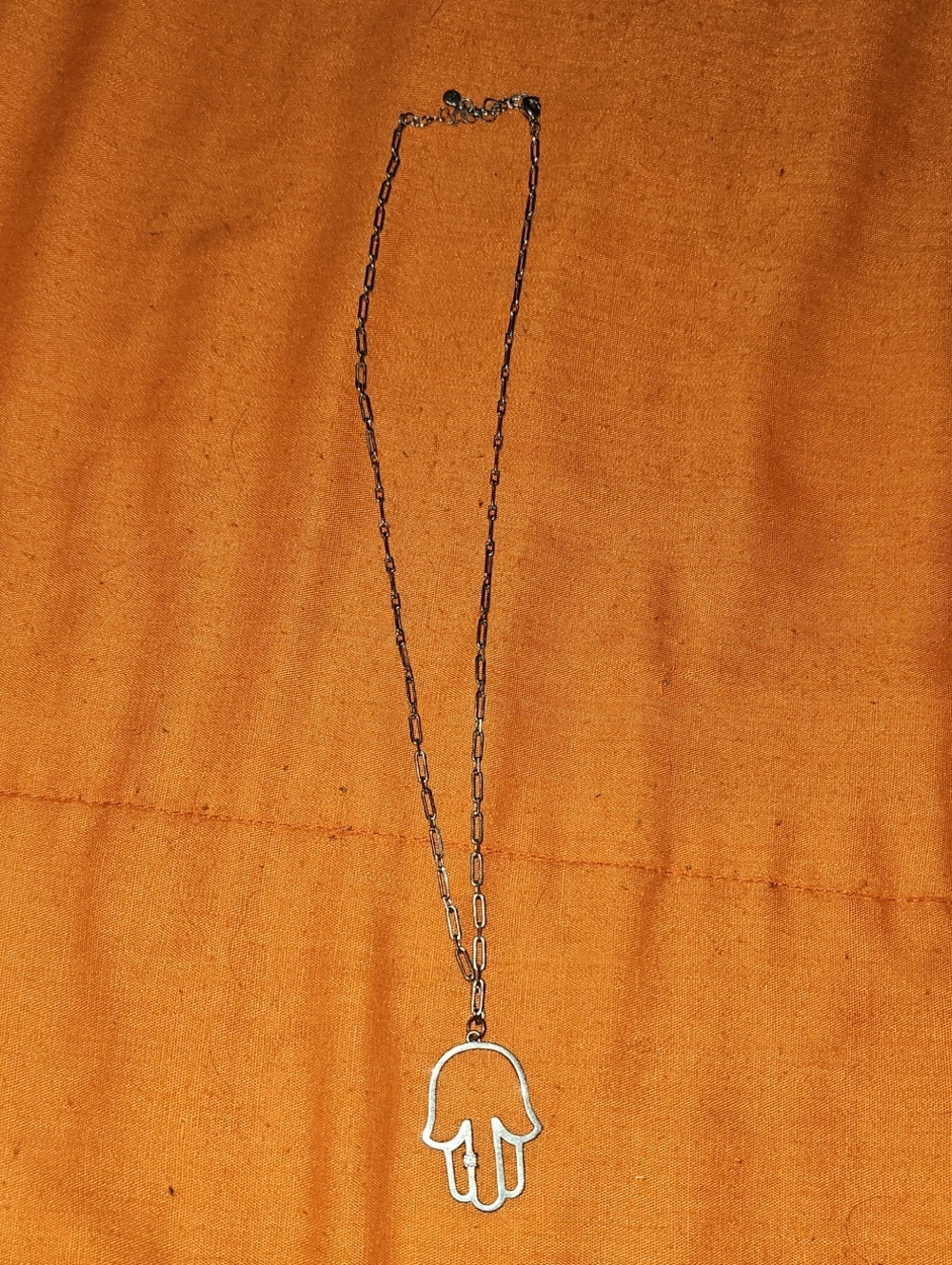 Hasma Hand, Womens Silver Necklace With Rihnestone! Protective Amulet, Spiritual